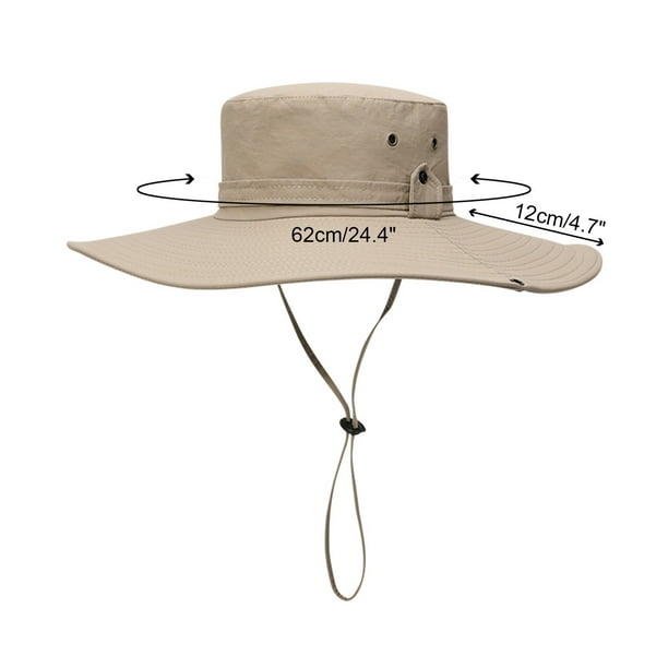 Sombrero para el sol de ala ancha con protección UV, sombrero de pescador  plegable para