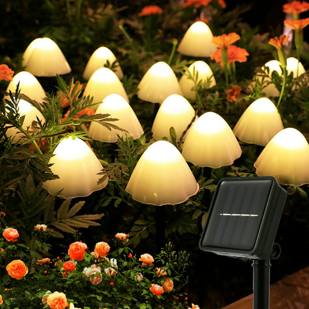 Muyoka Luces solares de jardín, luces solares de de 12.5 pies con luces de estaca de setas I Muyoka Hogar | Walmart en línea