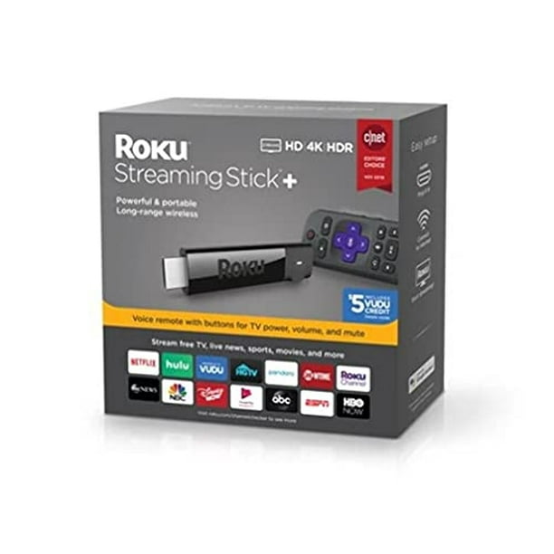 Roku Streaming Stick - Dispositivo portátil de transmisión 4K/HDR/Dolby  Vision, control remoto por voz, TV gratuita y en vivo