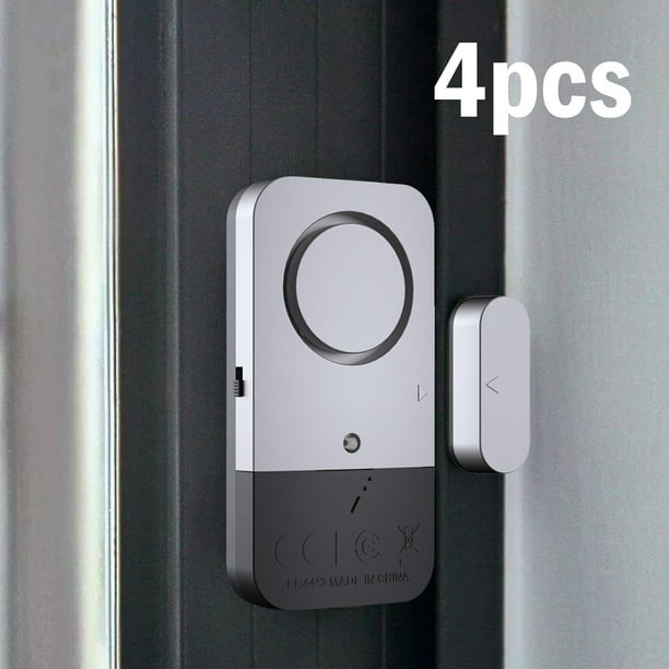 para puertas y ventanas 4 PCS Sensor magnético de seguridad antirrobo para  el hogar 120DB Fácil de instalar, adecuada para ancianos y Zulema alarmas  de puerta