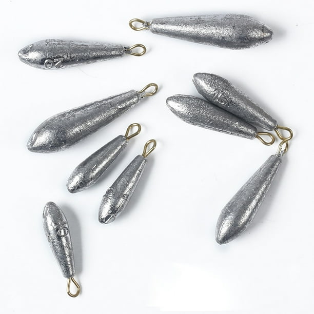 5x Fishing Weight Sinker Pendant Connector Pesca Fish Tackle (10g)