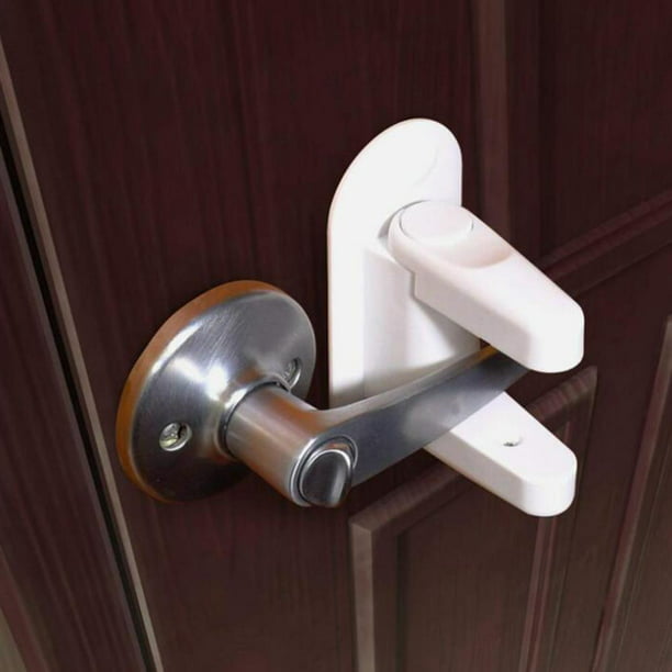 Cerradura de seguridad para bebés Cerradura de palanca de puerta Puertas a  prueba de niños Pestillo de seguridad adhesivo Wdftyju