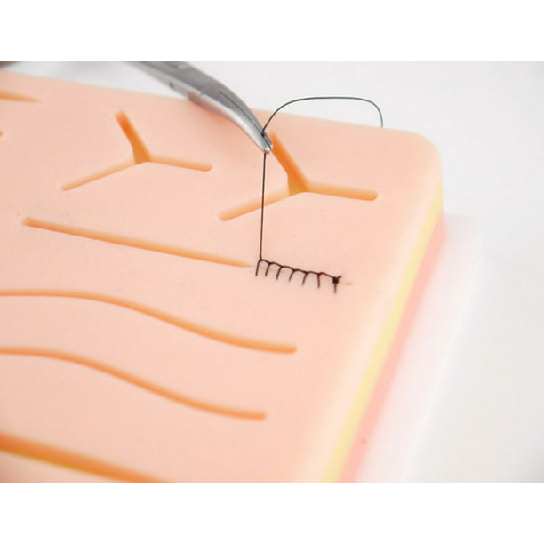 leyfeng Kit de práctica de sutura para estudiantes de medicina Kit de  entrenamiento de sutura que incluye almohadilla de sutura de silicona con  17
