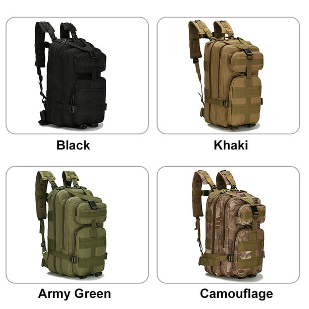 Mochila táctica militar 45L MOLLE mochila para mochilero senderismo camping  trekking caza, Negro -, Mochilas de mochila