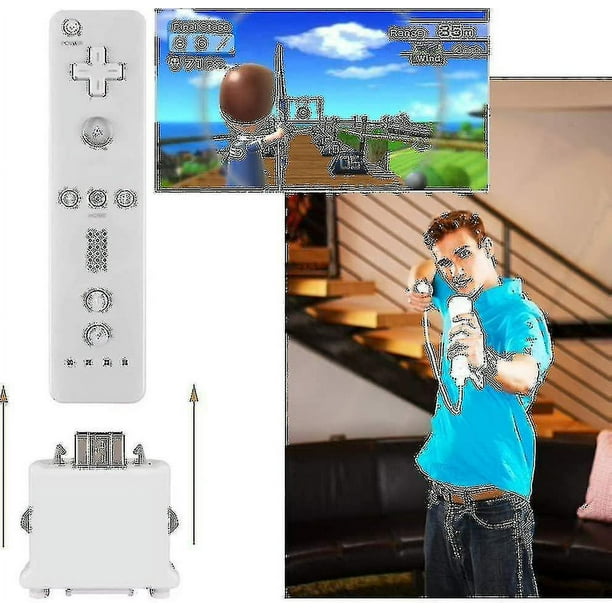 Adaptador Wii Motion Plus, 2 paquetes de accesorios de movimiento mejorados  para el control remoto de Wii (blanco) Hy YONGSHENG 8390614915589