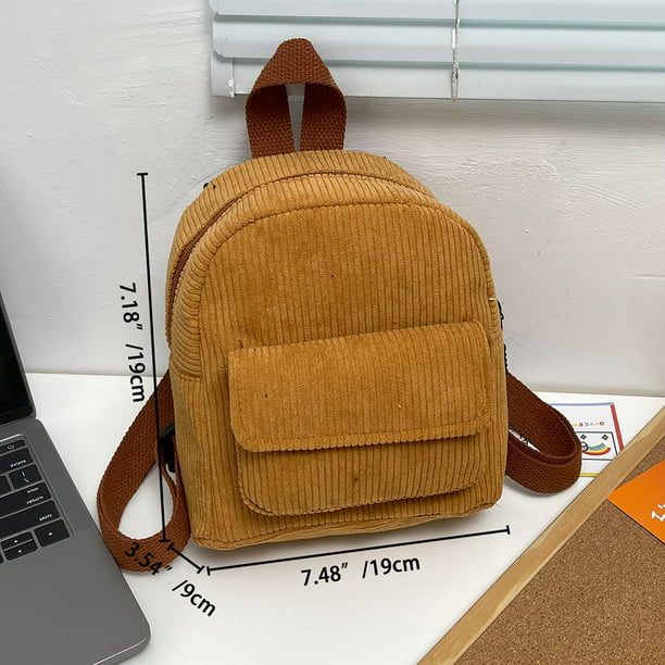 Bolsa Mini mochila de moda para mujer mochilas pequeñas sólidas de pana  mochilas de viaje Retro JShteea Para Estrenar