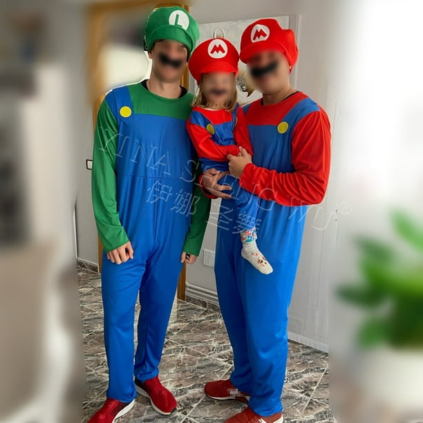Cosplay Adultos Y Niños Super Mario Bros Disfraz De Baile De Halloween  Fiesta MARI0 Y LUGI Disfraces Para Regalos