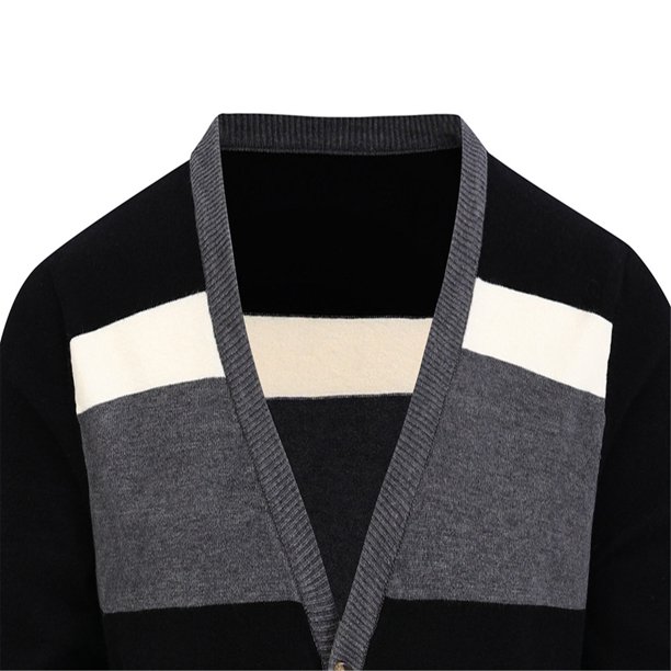 Gibobby Sueter hombre manga larga Cárdigan con botones de otoño para  hombre, estilo casual, de manga larga(Negro,XG)