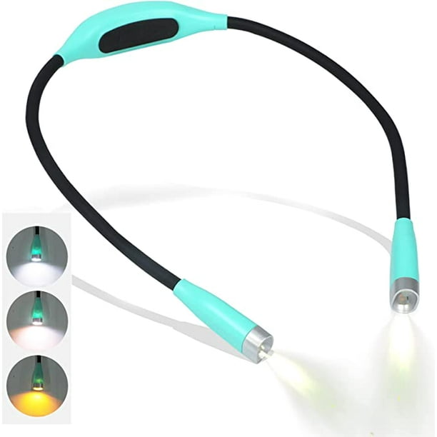 Lámpara LED flexible manos libres abrazo cuello lectura libro luz antorcha  linterna (negro) Ndcxsfigh Para estrenar