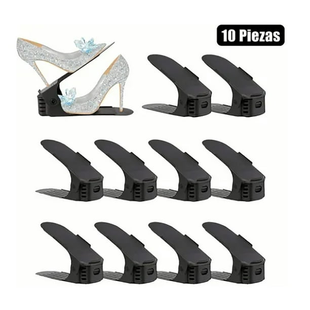 12 Cajas Para Zapatos Transparentes Apilables Engrosado Negro