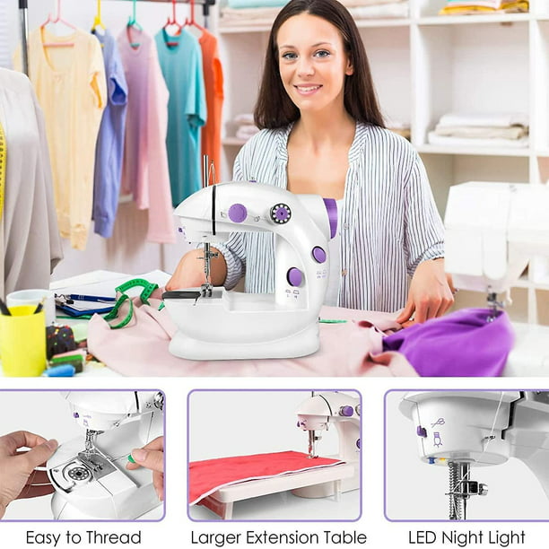 Mini máquina de coser, mini máquina de coser con mesa extensible, máquina  de coser portátil liviana para principiantes, máquina de coser portátil de  bricolaje para el hogar TUNC Sencillez