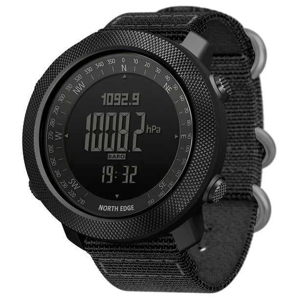 Reloj deportivo digital para hombre con altímetro, barómetro, brújula mundial NORTH EDGE Reloj | Walmart en línea