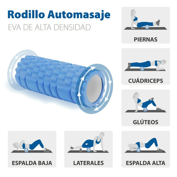Rodillo Espuma para Yoga Altera RE0518-33cm Rodillo para Masaje Corporal  Azul