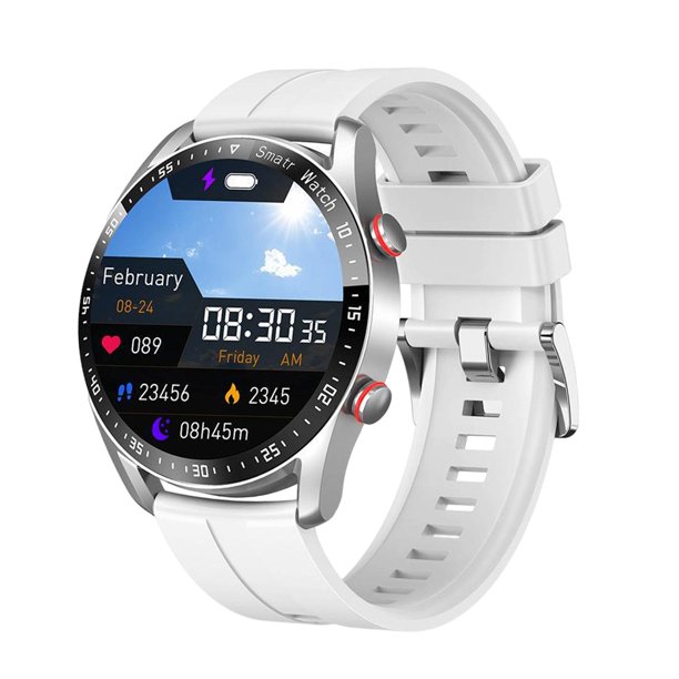 Reloj inteligente Reloj inteligente Hombre Mujer Reloj Pantalla  meteorológica Control de música Pantalla completa Llamada táctil Múltiples  modos Plástico Blanco CUTICAT Reloj inteligente