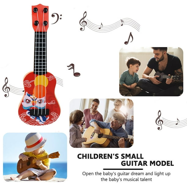 Juguete de guitarra de 26 pulgadas para niños, guitarra electrónica  portátil, instrumento musical, regalo de cumpleaños para principiantes,  niños y