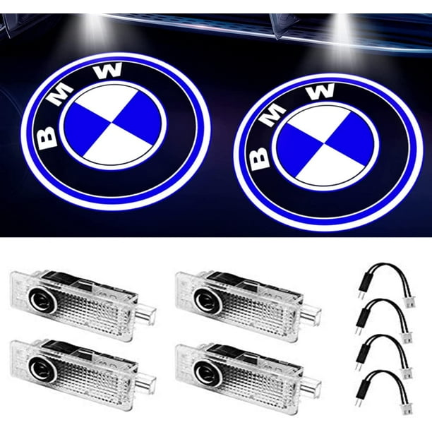 Paquete de 4) Luces de puerta de coche Proyector de logotipo Luces de  bienvenida compatibles con accesorios BMW Serie 1/3/4/5/6/7/M/X/Z/GT JM JM