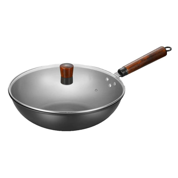 Sartén wok antiadherente, sartén de hierro forjado manual