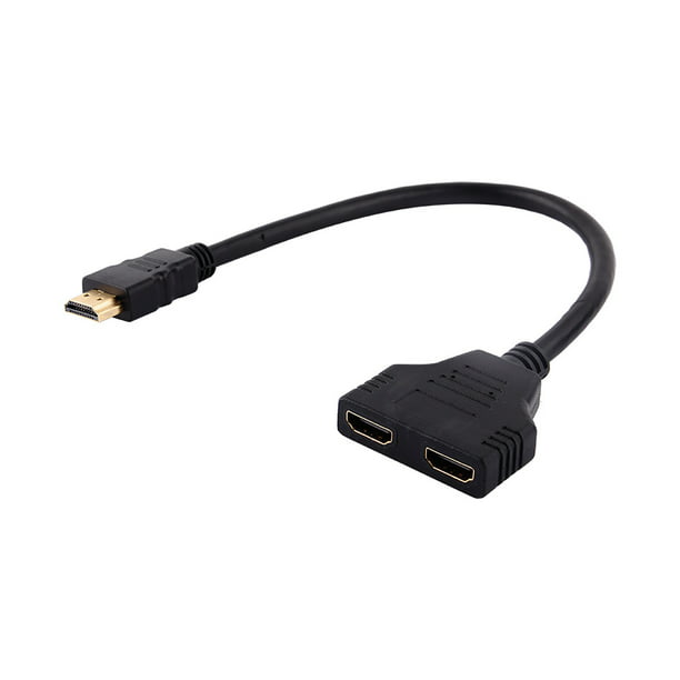  1080P HDMI macho a HDMI dual hembra 1 a 2 vías divisor  adaptador convertidor para HDTV marca Master Cables : Electrónica