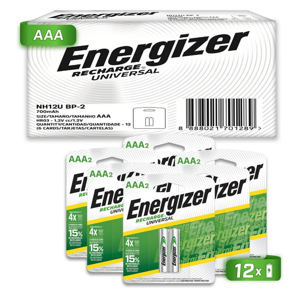 Pilas Recargables AAA Energizer Paquete 2 piezas
