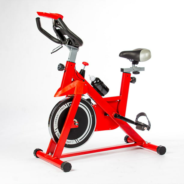 Bicicleta Fija Spinning, UrbanFit Pro, Disco de 7 kg, Monitor, 6 Funciones, Tres Colores rojo Uitalla UrbanFit Pro SH-612 Walmart línea