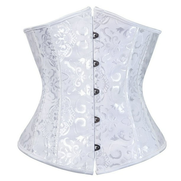 Corsés para mujer Floral Overbust Corset Bustier Lencería Top