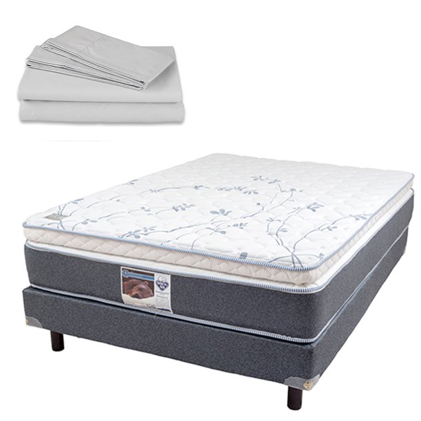 Paquete Colchon Queen Size + 2 Almohadas + Box + Cubre Colchon + Juego de  Sabanas Spring Air Smith