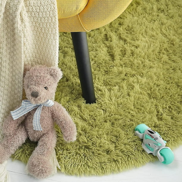 Alfombras ovaladas y esponjosas, alfombras infantiles modernas en áreas  roncas de peluche, dormitorios súper cómodos y encantadores alfombras de  jardín de infantes, alfombras infantiles, habitaci YONGSHENG
