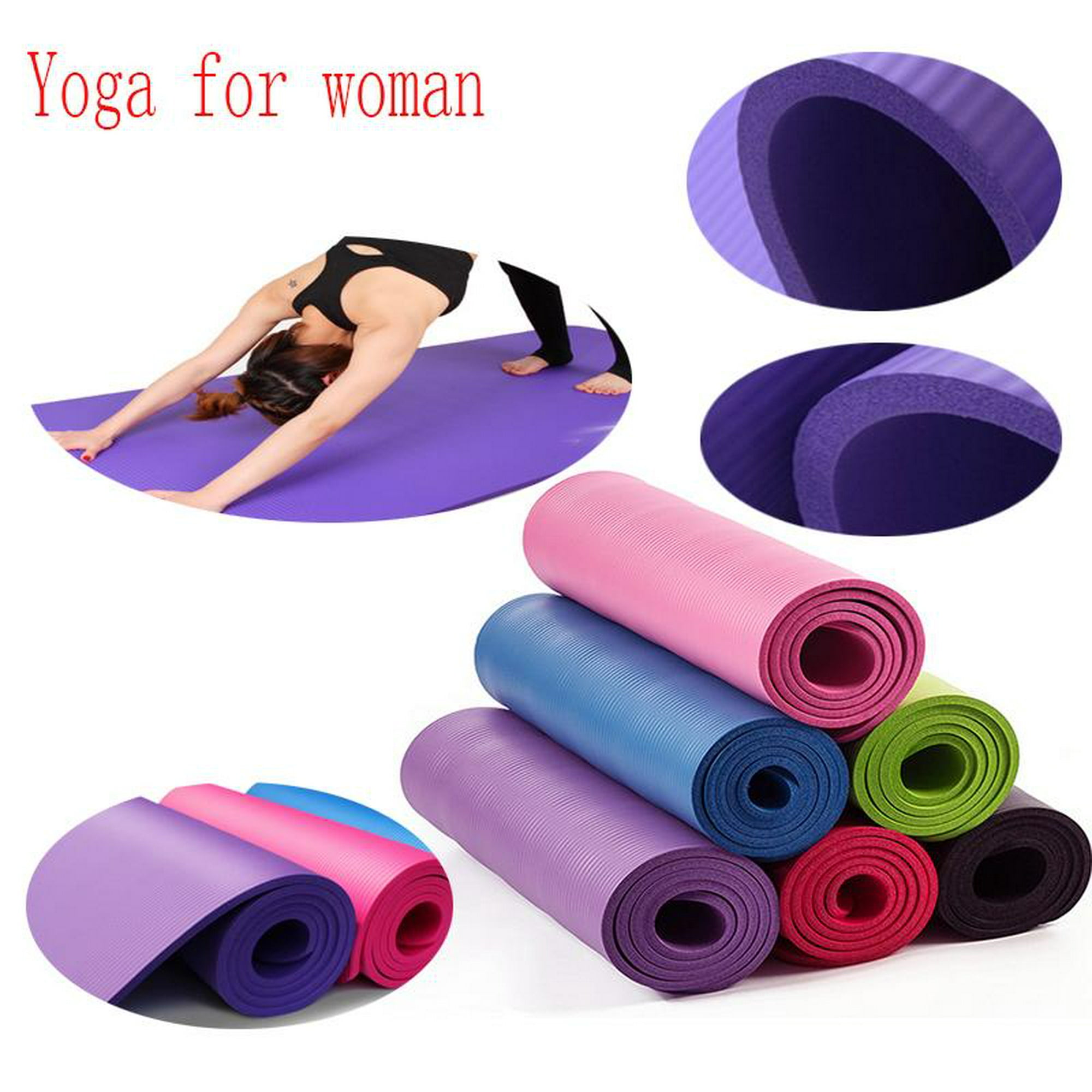 Esterilla de yoga EVA de 4 mm de espesor Esterilla de ejercicio de pilates  antideslizante multiusos Likrtyny Para estrenar