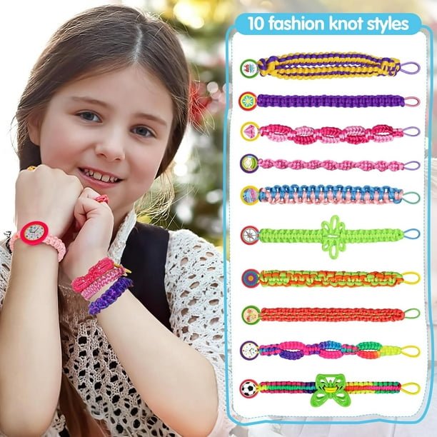 Juguetes y manualidades para niñas de 6 a 8 años, 8 a 12 años, kit de  fabricación de pulseras de amistad y regalos de cumpleaños para niños y
