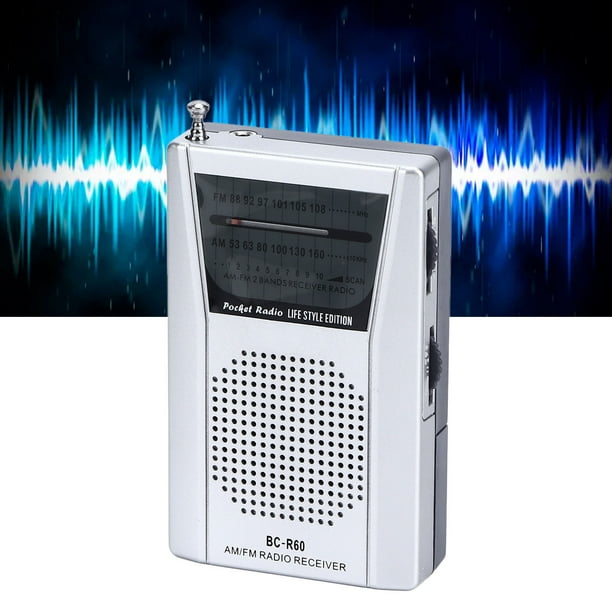 Radio pequeña, radio portátil gris plata del transistor AM FM para el  entretenimiento
