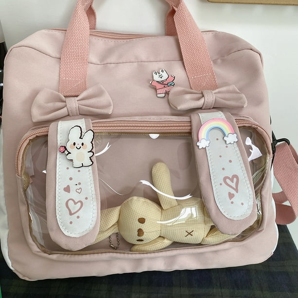 Mochila pequeña para mujer y niña, bolso escolar de nailon impermeable,  informal, japonés, de viaje