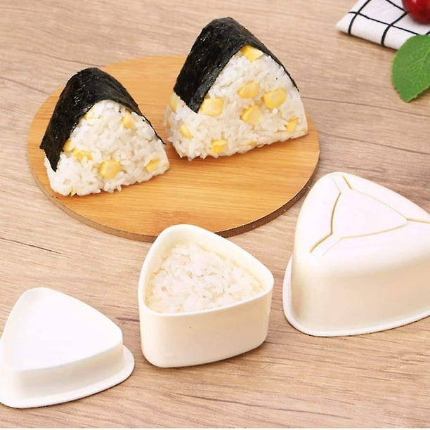 Triángulo de molde Onigiri de 2 piezas, fabricantes de moldes de bolas de  arroz, molde de sushi triangular kaili Sencillez