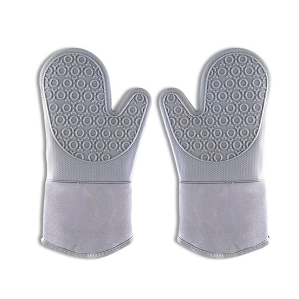 Juego de 6 guantes de horno y soportes para ollas, guantes de horno de  cocina, guantes de horno extra largos de 550 grados de alta resistencia al