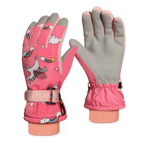 Manoplas para niños, manoplas de nieve impermeables para niños y niñas,  guantes de nieve de esquí para niños pequeños