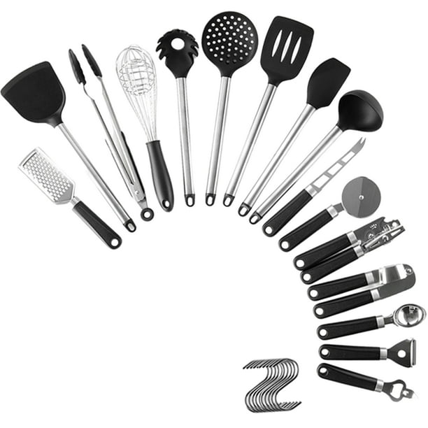 Juego de utensilios de cocina de acero inoxidable de 16 piezas, juego de  utensilios de cocina, juego de utensilios de cocina Sunnimix utensilios de  cocina
