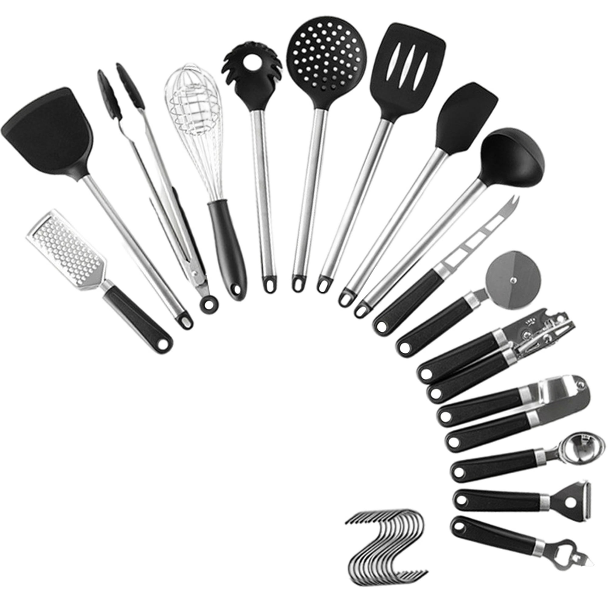 Juego de utensilios de cocina de acero inoxidable 304, juego de 6  herramientas de cocina profesional…Ver más Juego de utensilios de cocina de  acero