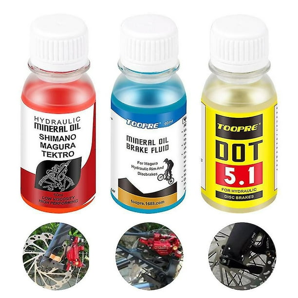 Aceite mineral para frenos de bicicleta de alto rendimiento, 4.1 fl oz/4  onzas, ideal para sistemas de frenos hidráulicos Shimano y Tektro, líquido  de