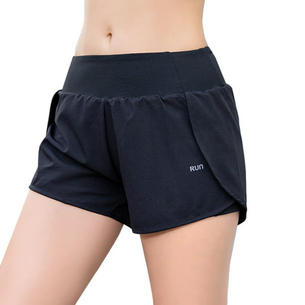 IUGA Pantalones cortos de correr para mujer, de secado rápido, 2 en 1, para  correr, con bolsillos, para entrenamiento, gimnasio, yoga, pantalones