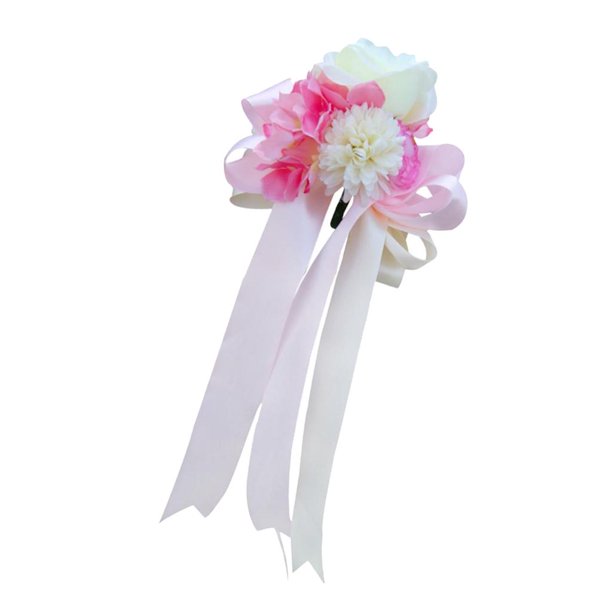 Flores de coche de boda,Flores de la cinta del coche de la boda,Decoraciones  de manijas de puerta de espejo de coche nupcial,Decoraciones para sillas de  boda, de decoración para coche de Macarena