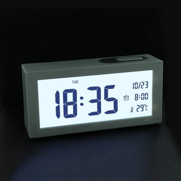 Reloj despertador con batería, luz nocturna, vintage, colgante, súper  silencioso, analógico, sin tictac, para dormitorio, mesita de noche,  escritorio