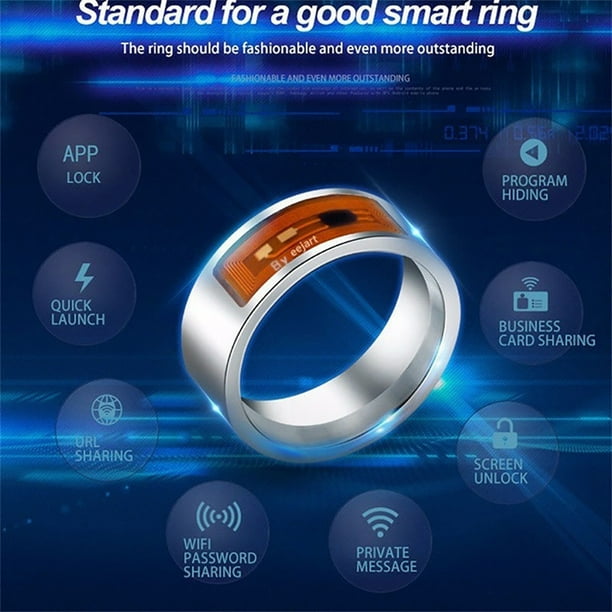 Anillos inteligentes Irfora Anillos Inteligentes NFC Multifuncional  Impermeable A Prueba de agua Anillo inteligente Finger Wear Digital Ring  Accesorios inteligentes Irfora Anillos inteligentes