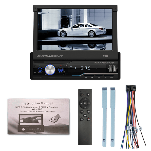 Autoestéreos Mp5 1 Din SWM 160 5 pulgadas de pantalla táctil coche  bluetooth OKEPOO SWM 160