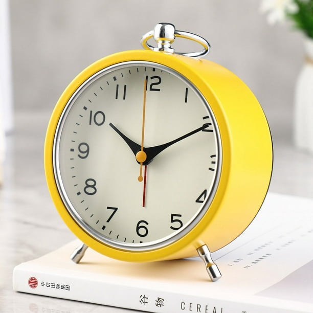 CYMNER Reloj despertador analógico retro con luz para dormitorio, estético,  lindo reloj despertador para niños, adolescentes, adultos, reloj