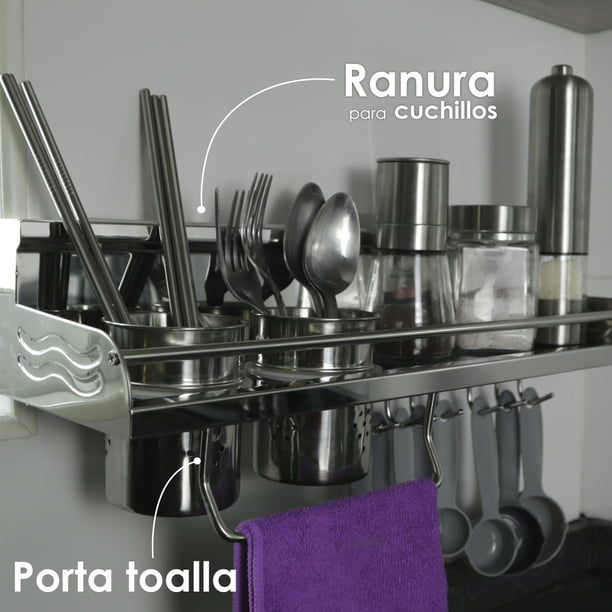 Escurridor de platos montado en la pared sobre el fregadero, estante de  aluminio para ollas, escurridor de platos para cocina con organizador de
