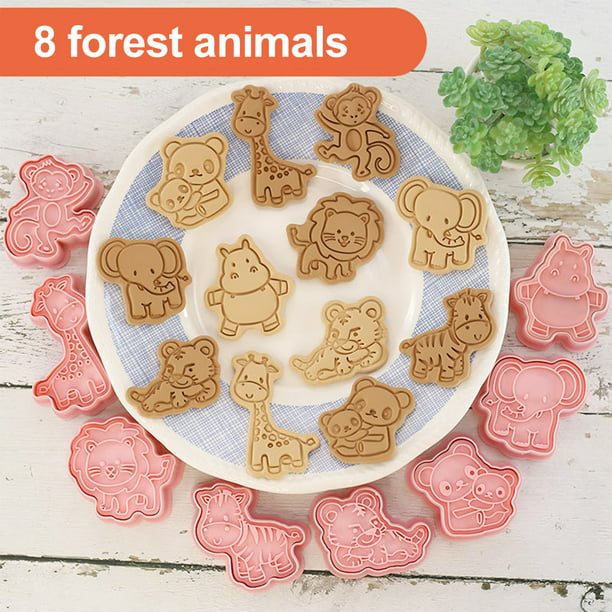 8 moldes para galletas para niños, diseño de dibujos animados, moldes para  fondant, para fiestas infantiles : : Hogar y cocina