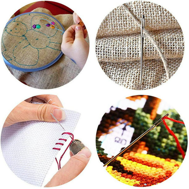 30 agujas de coser a mano, juego de agujas de coser con mango, varios  tamaños bordados para reparar manualidades