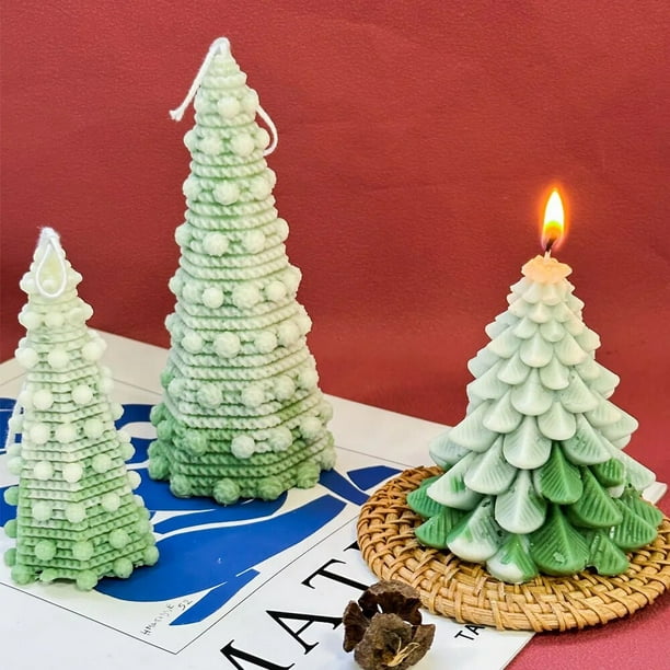  Molde de vela 3D para árbol de Navidad, moldes de