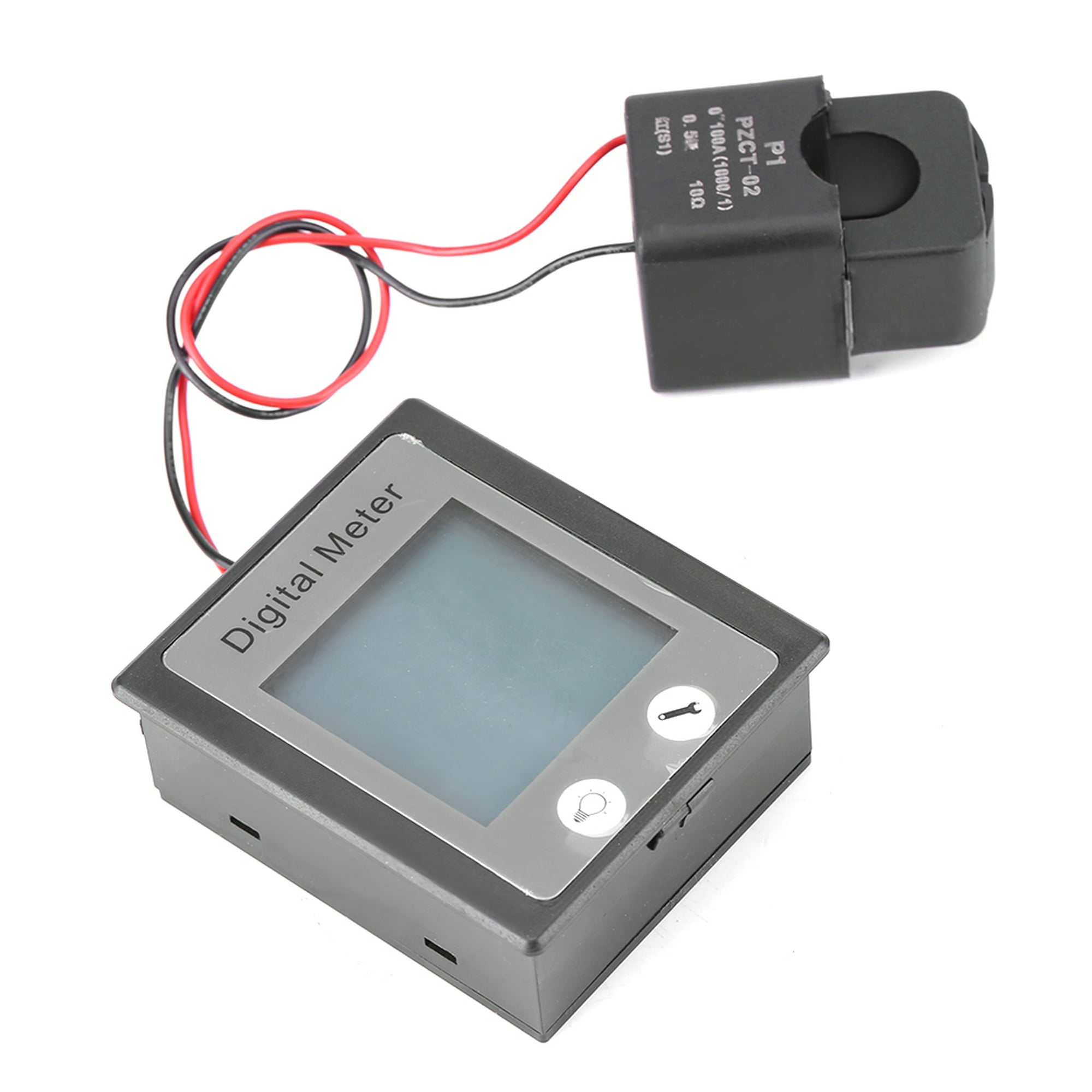 Voltímetro amperímetro digital, medidor de medición de amperaje de voltaje  multímetro con pantalla LED dual DC 0V-100V (10A)