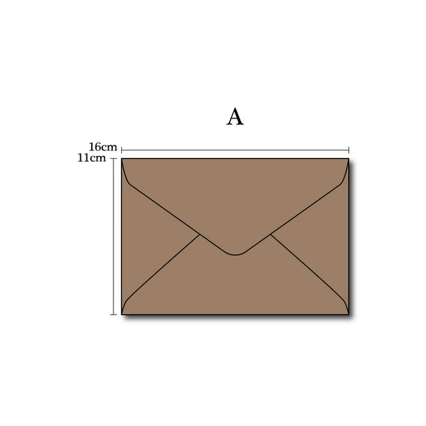Sobres de invitación de papel kraft marrón., Marrón