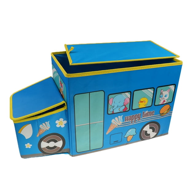 Embargosalobestia - Puf caja almacenaje infantil cebra azul
